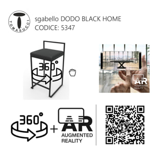 Tomasucci set 2 Sgabelli DODO BLACK HOME