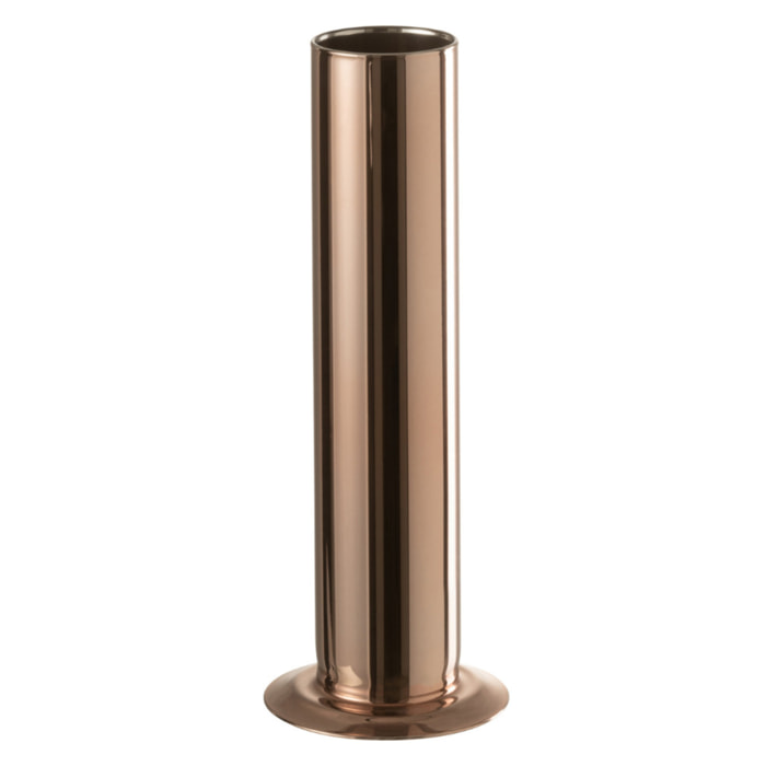 J-Line vase Tube - verre - cuivre - small - 26 cm de hauteur