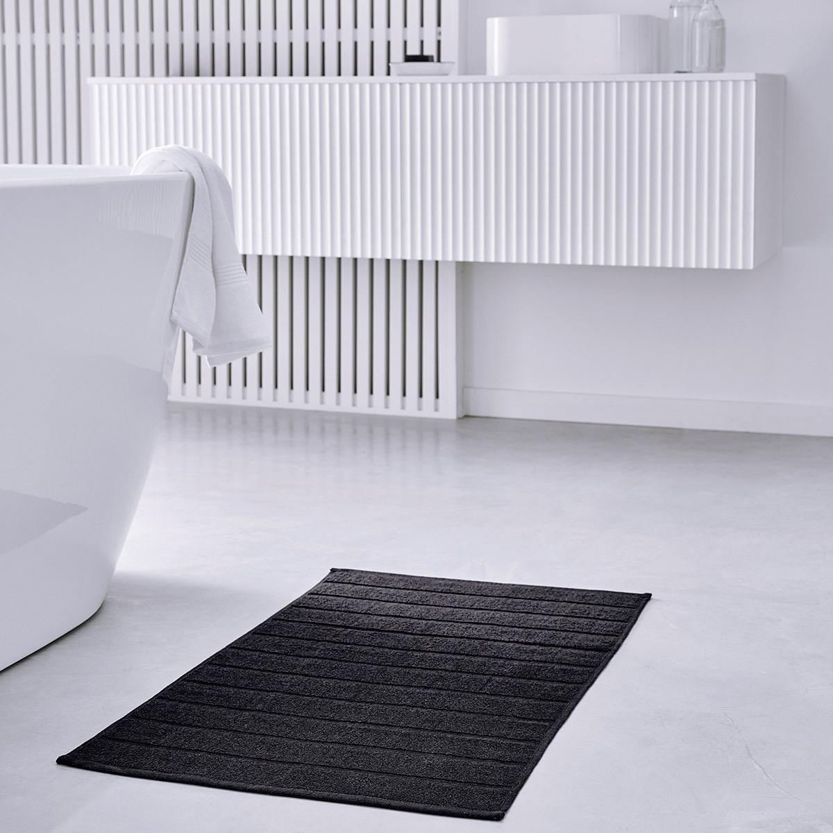 Tapis de bain uni ESSENTIAL gris anthracite