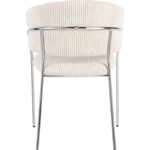 Lot de 2 chaises piètement chromé - ISYA