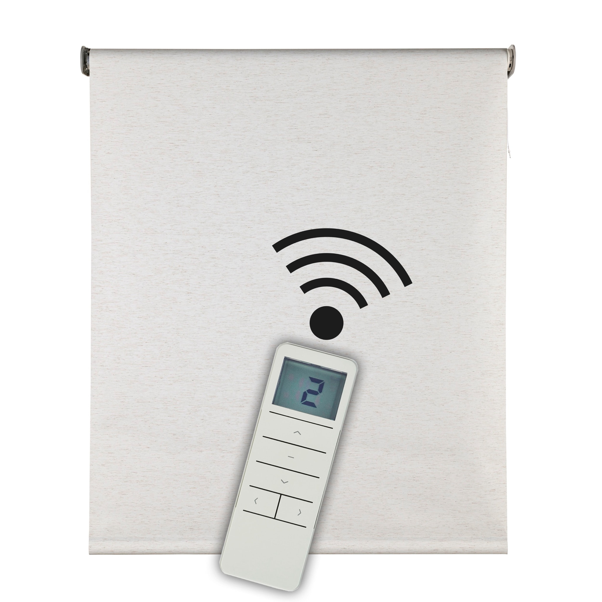 Estor motorizado BLACKOUT PRO Blanco-Lino