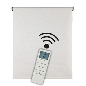 Estor motorizado BLACKOUT PRO Blanco-Lino