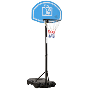 Canasta de Baloncesto para Exterior Altura Ajustable 160-210 cm con Ruedas Negro