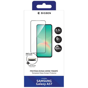 Protège écran BIGBEN CONNECTED A57 verre trempé GRS avec cadre de pose