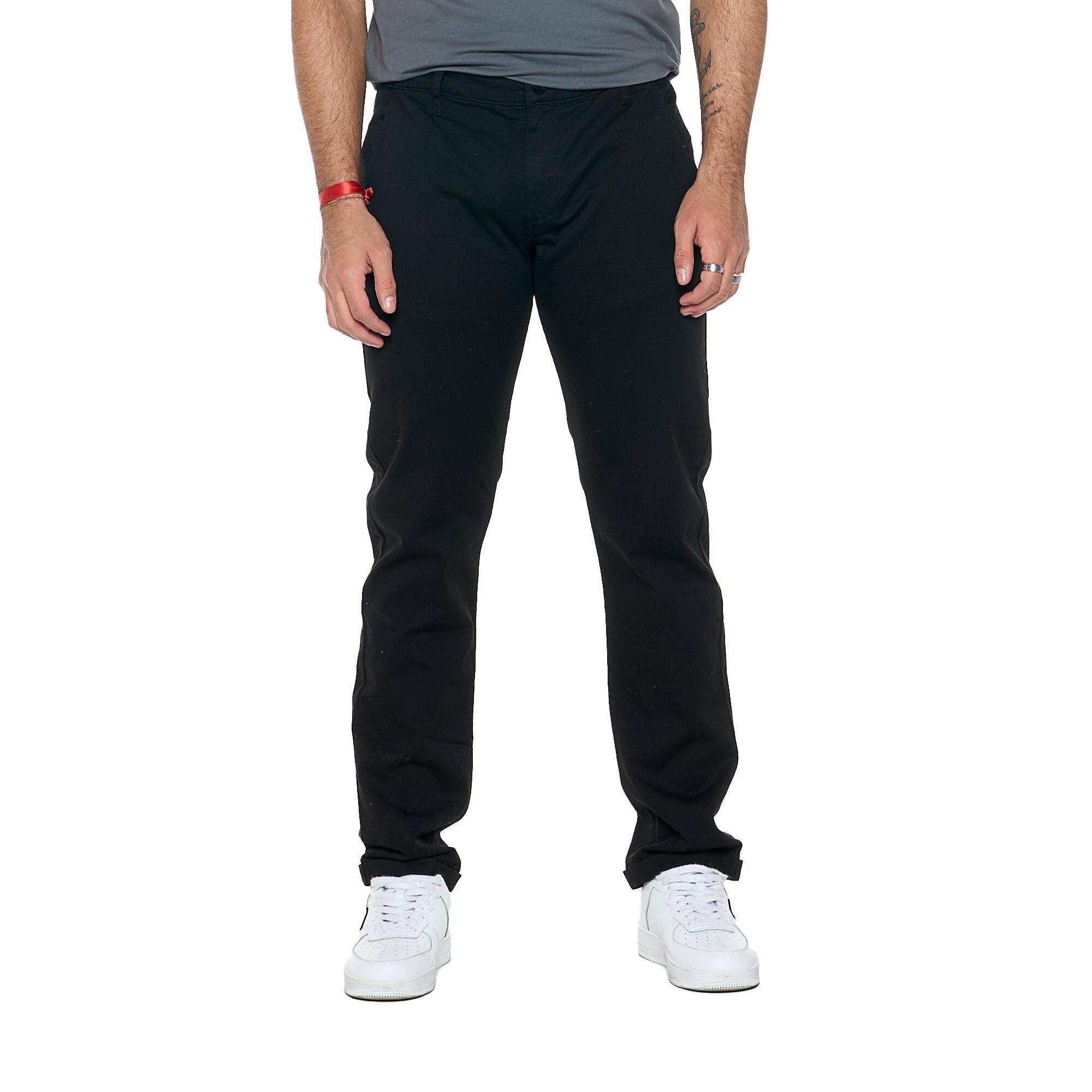 Pantalones chinos de sarga de pierna recta para hombre Leone 1947 Vintage Dept.