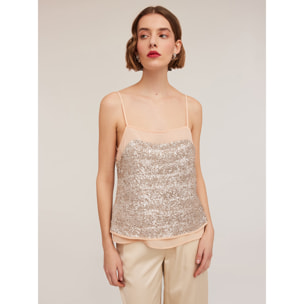 Motivi - Top full paillettes - Rosa