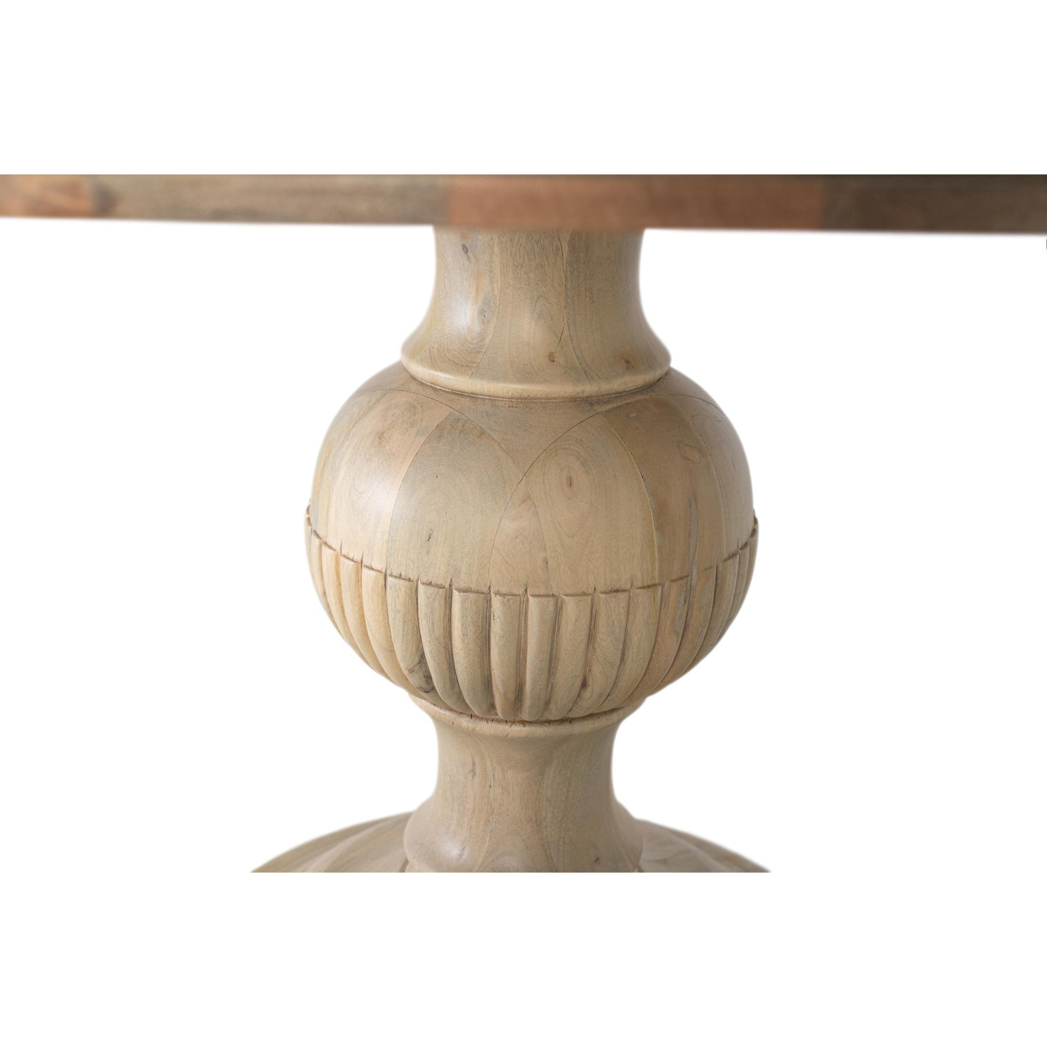 Mesas de Comedor de Madera de Mango 120 Cm Estilo Rústico Colonial