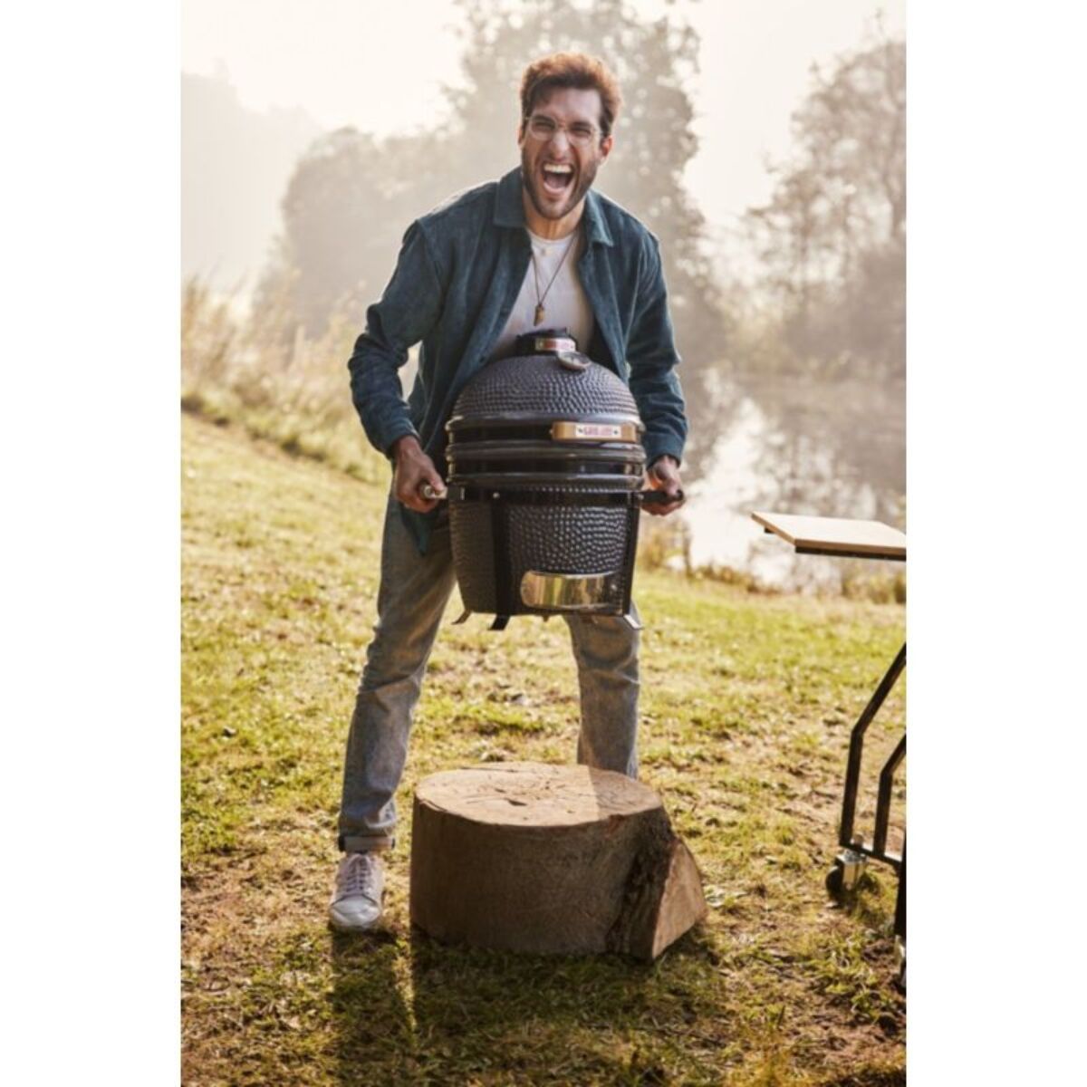 Kamado GRILL GURU GGO223 Original Compact Basic gris à poser 33 cm