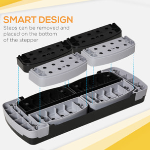 Tabla de Step Antideslizante Plá¡stico 80x31x10-20cm Negro