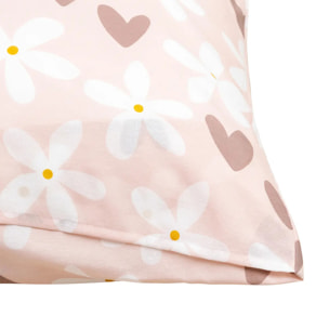 Parure de lit imprimée Billie 140x200 motif cœur