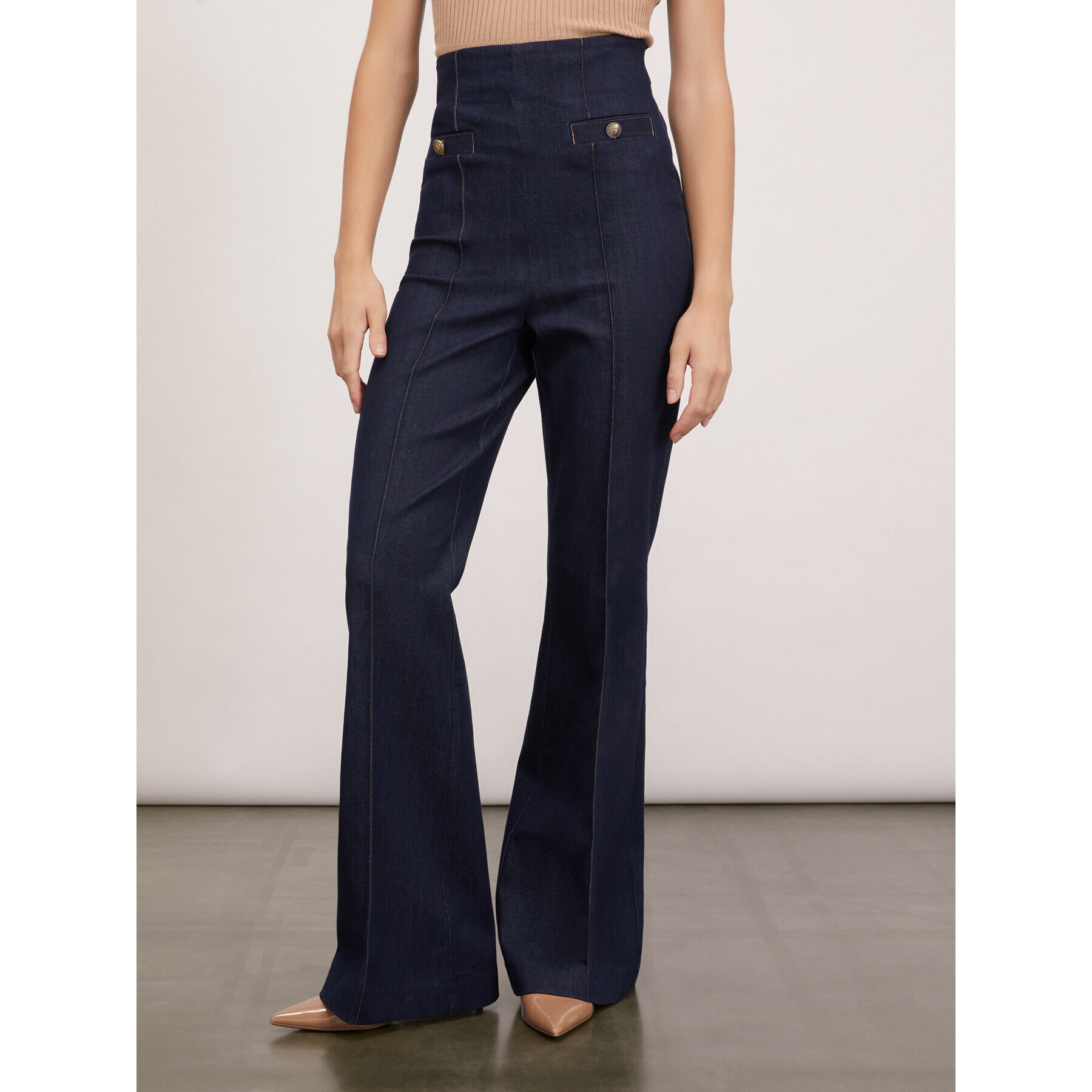 Motivi - Jeans flare a vita alta - Blu