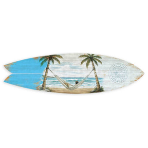Planche de surf deco Sieste sous les cocotiers Tableau alu Dibond