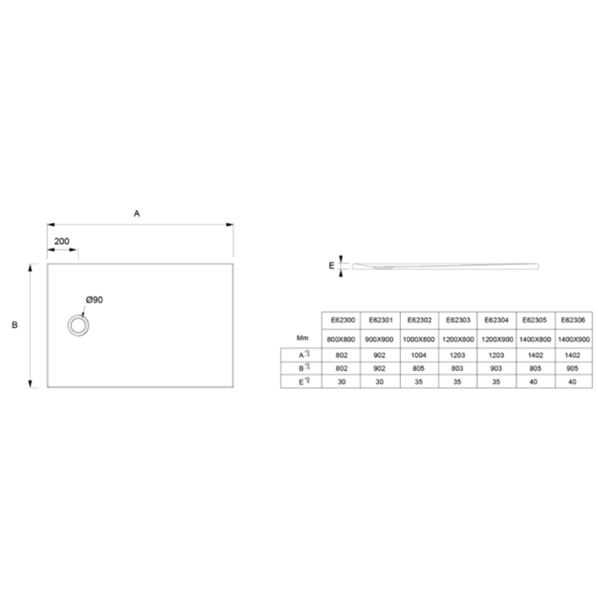 Receveur Ipso anthracite