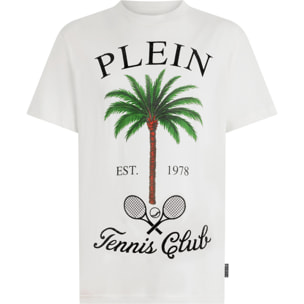 PHILIPP PLEIN Round Neck T-Shirt Tennis Club Stones