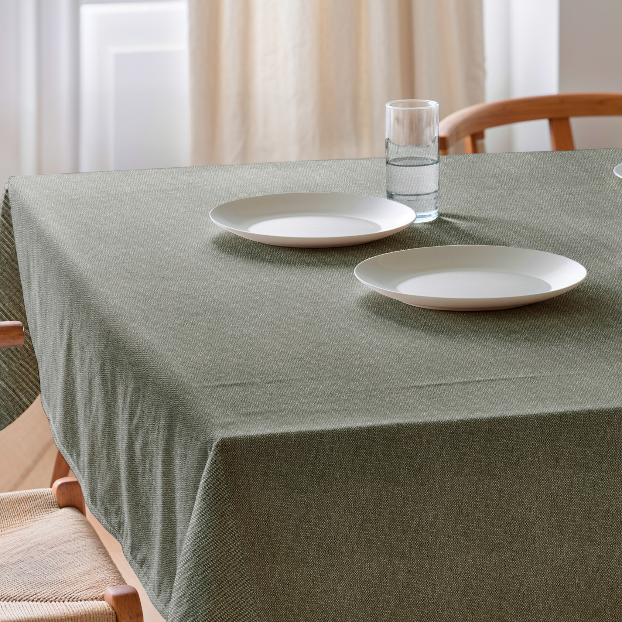 Nappe jacquard unie antitache INDRA MUSGO