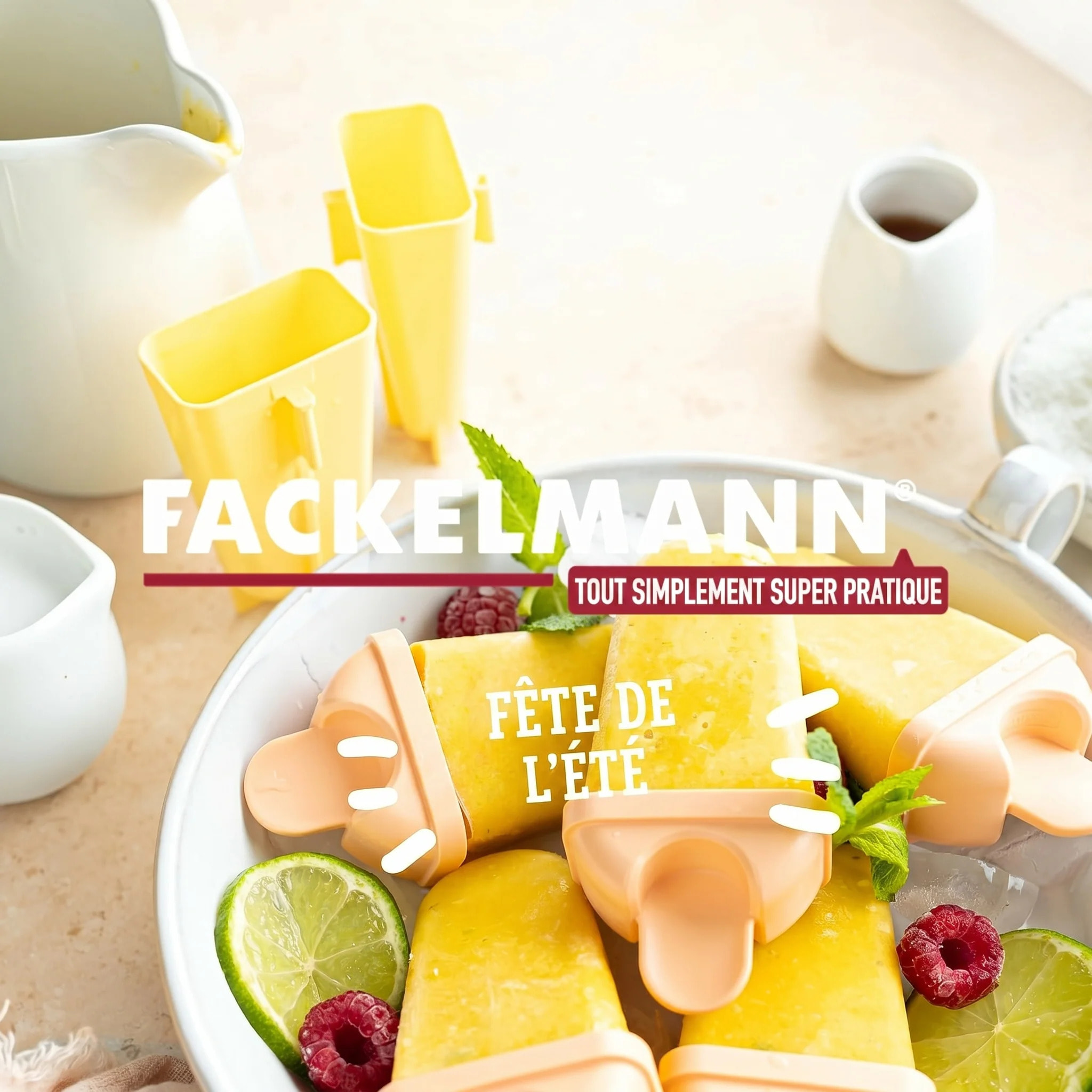 Lot de 5 moules pour glaces à l'eau maison Fackelmann Summer Party