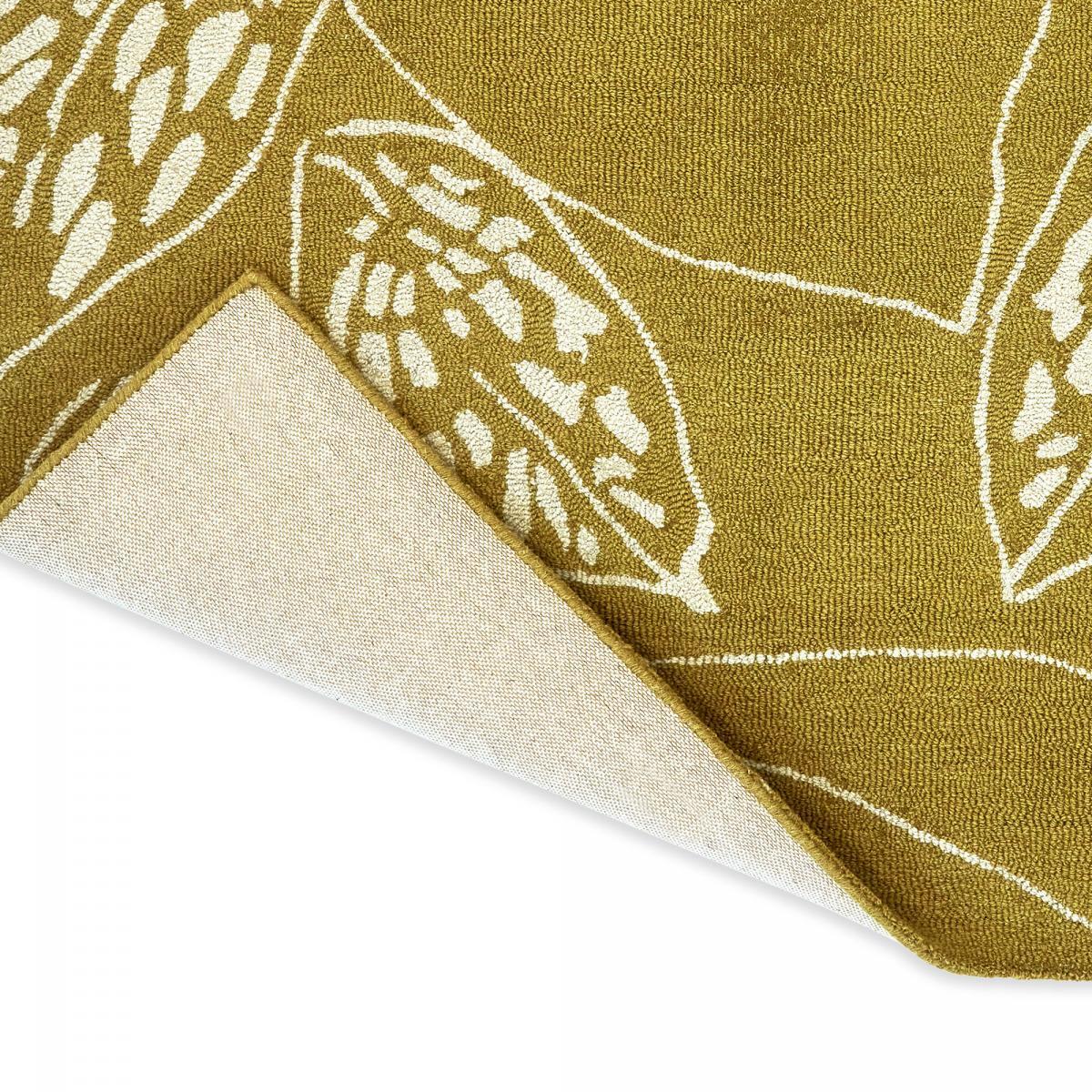 Tapis salon et chambre fait à la main en laine motif floral CHICDOUE