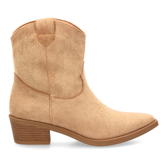 Botín cowboy con tacón para mujer