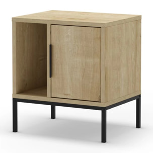 Mesita de noche Brik Roble Negro