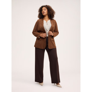 Fiorella Rubino - Blazer in tessuto soft touch - Marrone