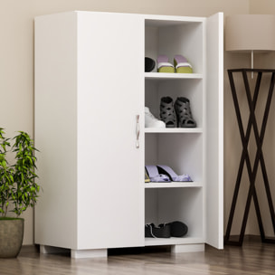 SHOE - Meuble à chaussures - 4 rangements - blanc