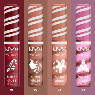 NYX Professional Makeup Butter Gloss Swirl Sugar Cookie Edition Limitée Holidays 2024