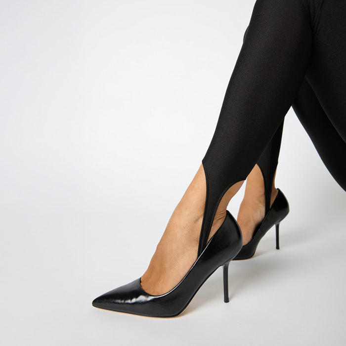 Décolleté nere lucide con tacco 9,5 cm
