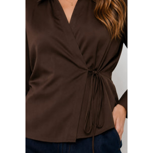 Kocca - Camicia da donna a portafoglio in viscosa con laccetto Donna