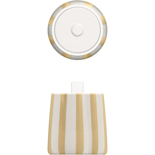 Pot à cotons Strio 10,2 x 12,8 cm jaune