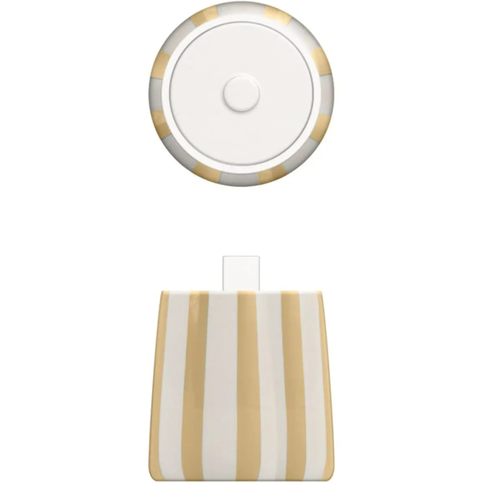 Pot à cotons Strio 10,2 x 12,8 cm jaune