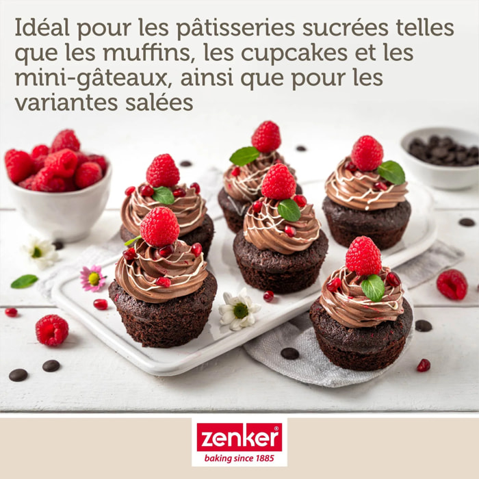 Moule à muffins 6 empreintes 28 x 19 cm Zenker Perfect Black +