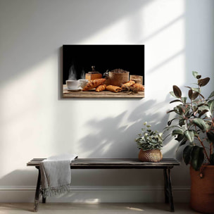 Tableau petit déjeuner café et viennoiseries Toile imprimée