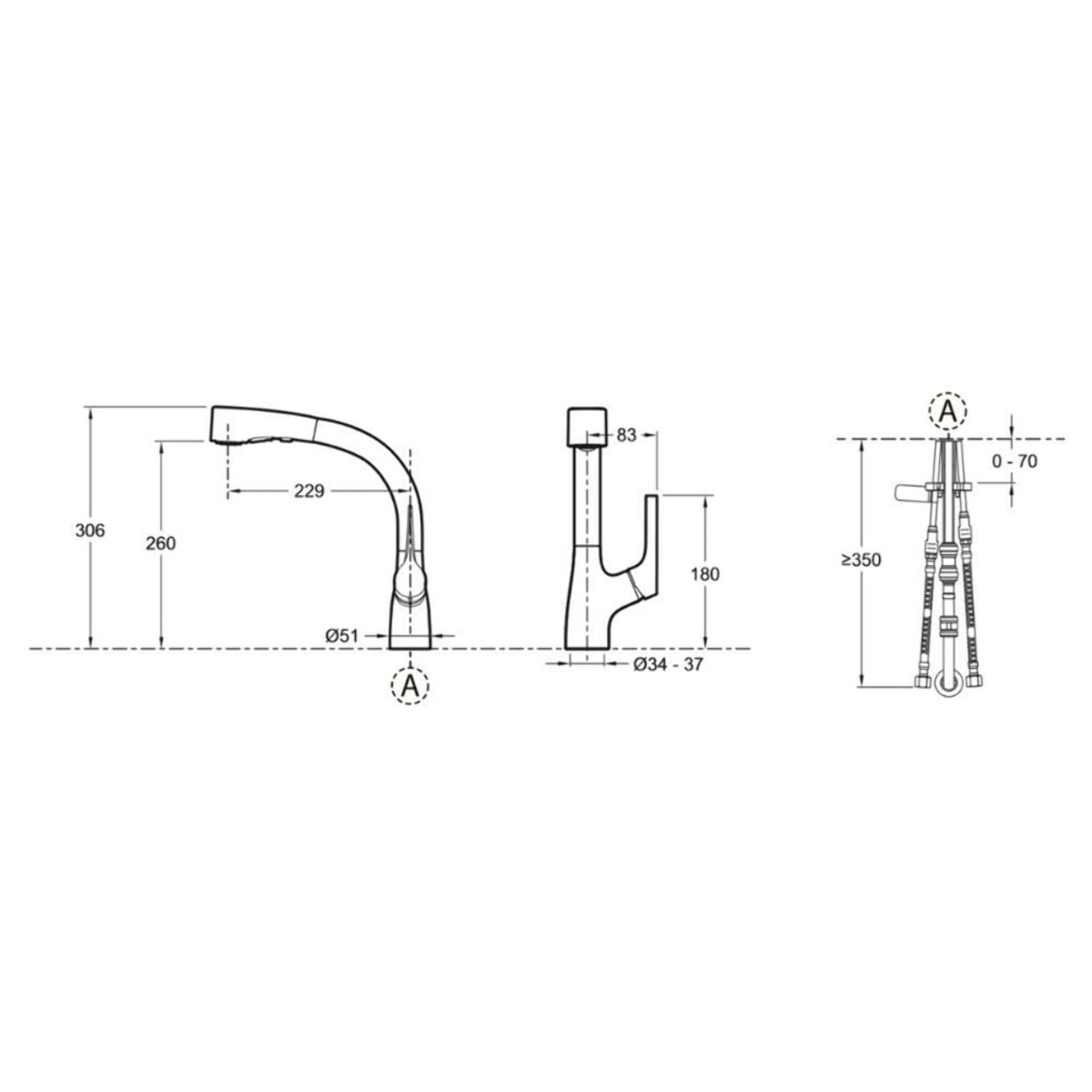 Evier à encastrer 1 bac Gaspard + robinet cuisine Elate