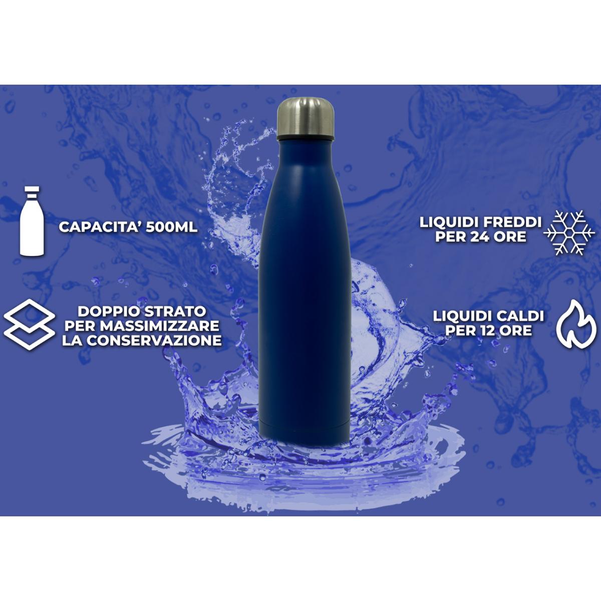 Borraccia Termica Thermos Caldo-Freddo Tinta Unita Royal Blu