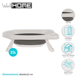 Well home bañera para bebés de 33l 80x46x23cm