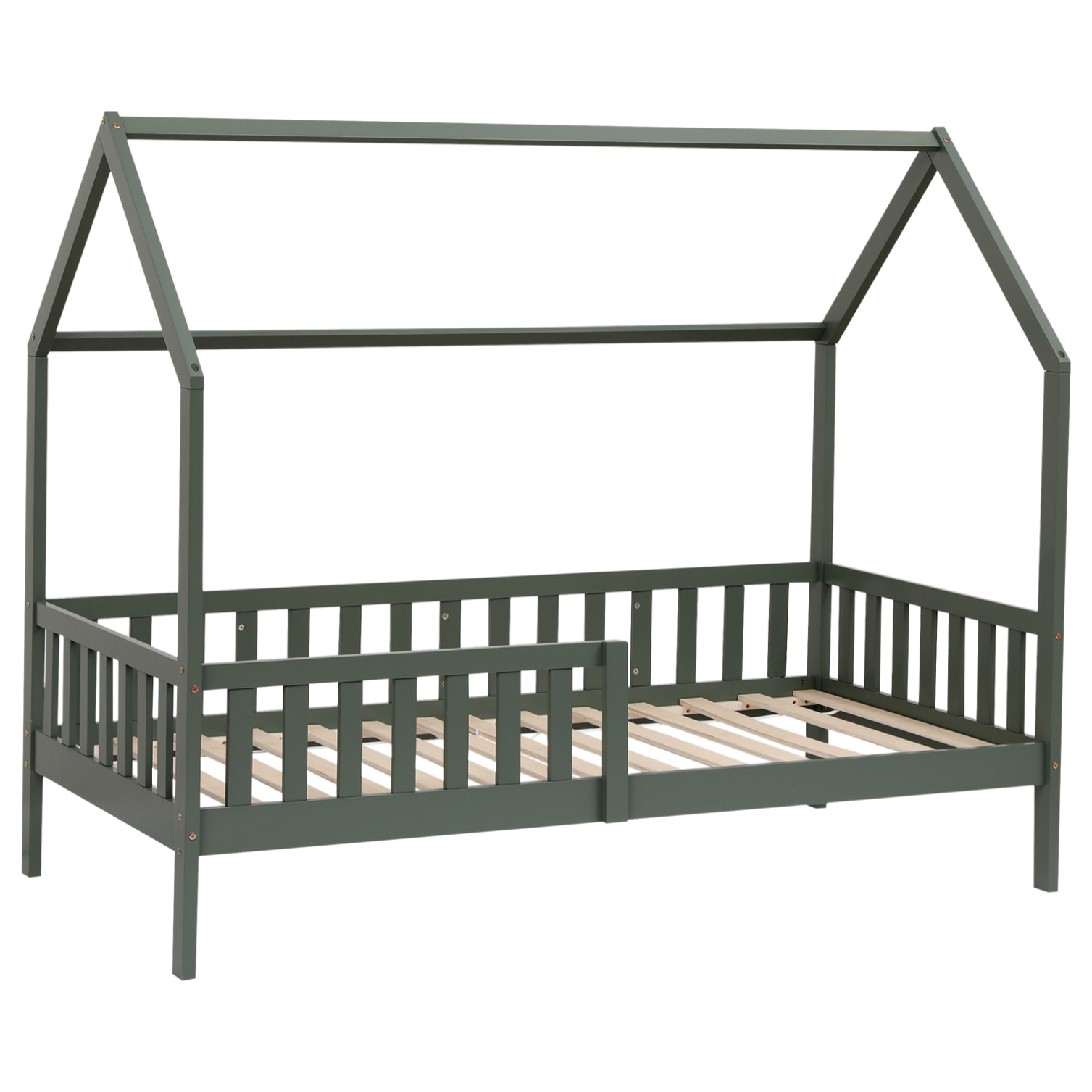Lit cabane pour enfant 190x90cm vert MARCEAU