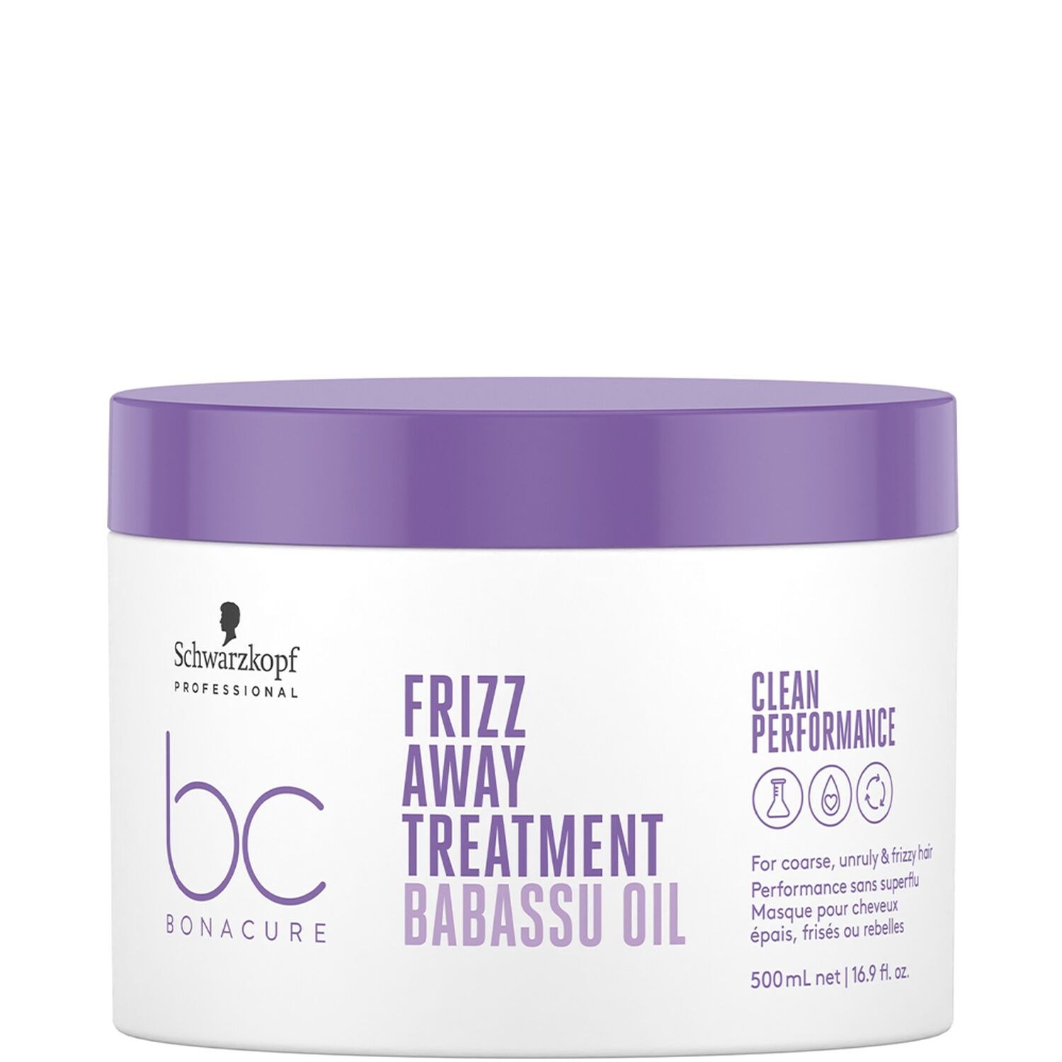 BC Bonacure Frizz Away - Masque anti-frisottis cheveux rebelles, épais et frisés