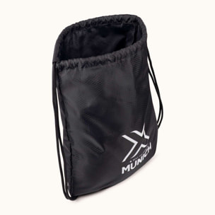 Mochila de Cuerdas Deportiva Negra con Logotipo Frontal GYMSACK BLACK