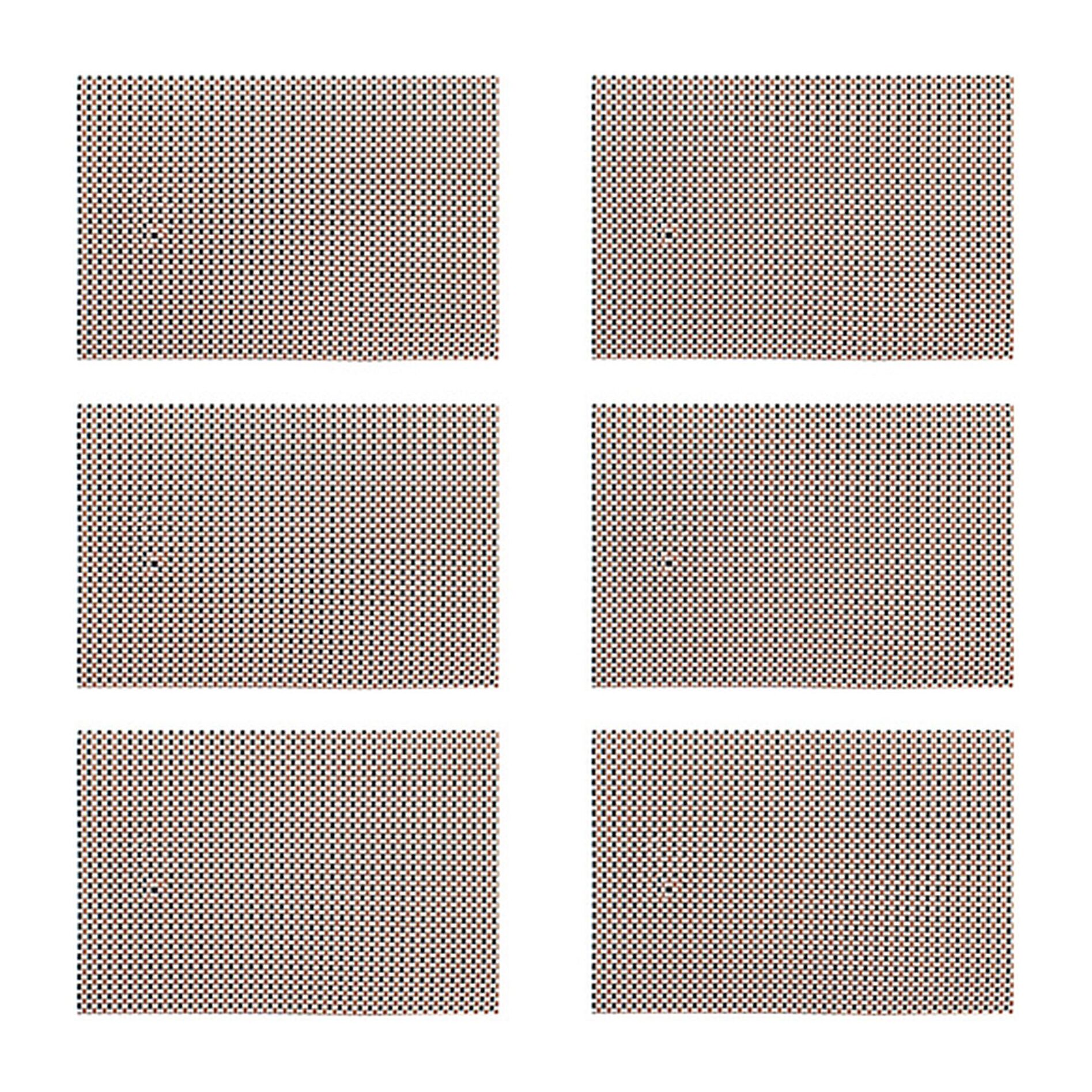 Lot de 6 sets de table tissé en PVC rouge 45x30cm