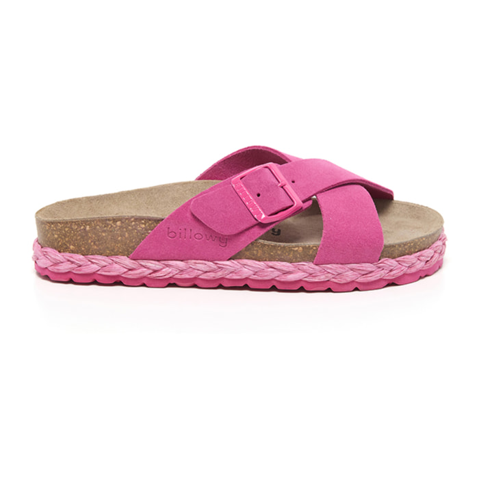 SANDALO CON ZEPPA BILLOWY ROSA