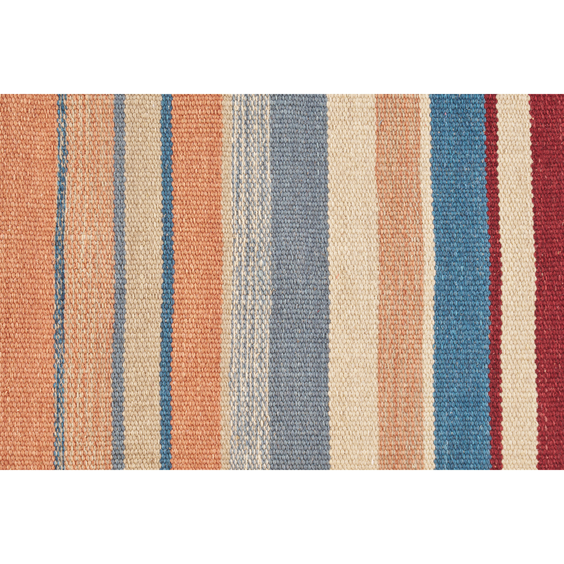 Tapis rectangulaire rayé multicolore en coton 60 x 120 cm SUPLA