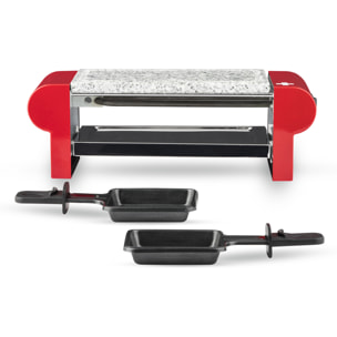 Raclette 2 Personas 2 en 1, Plancha Con Piedra Natural, 350 W.