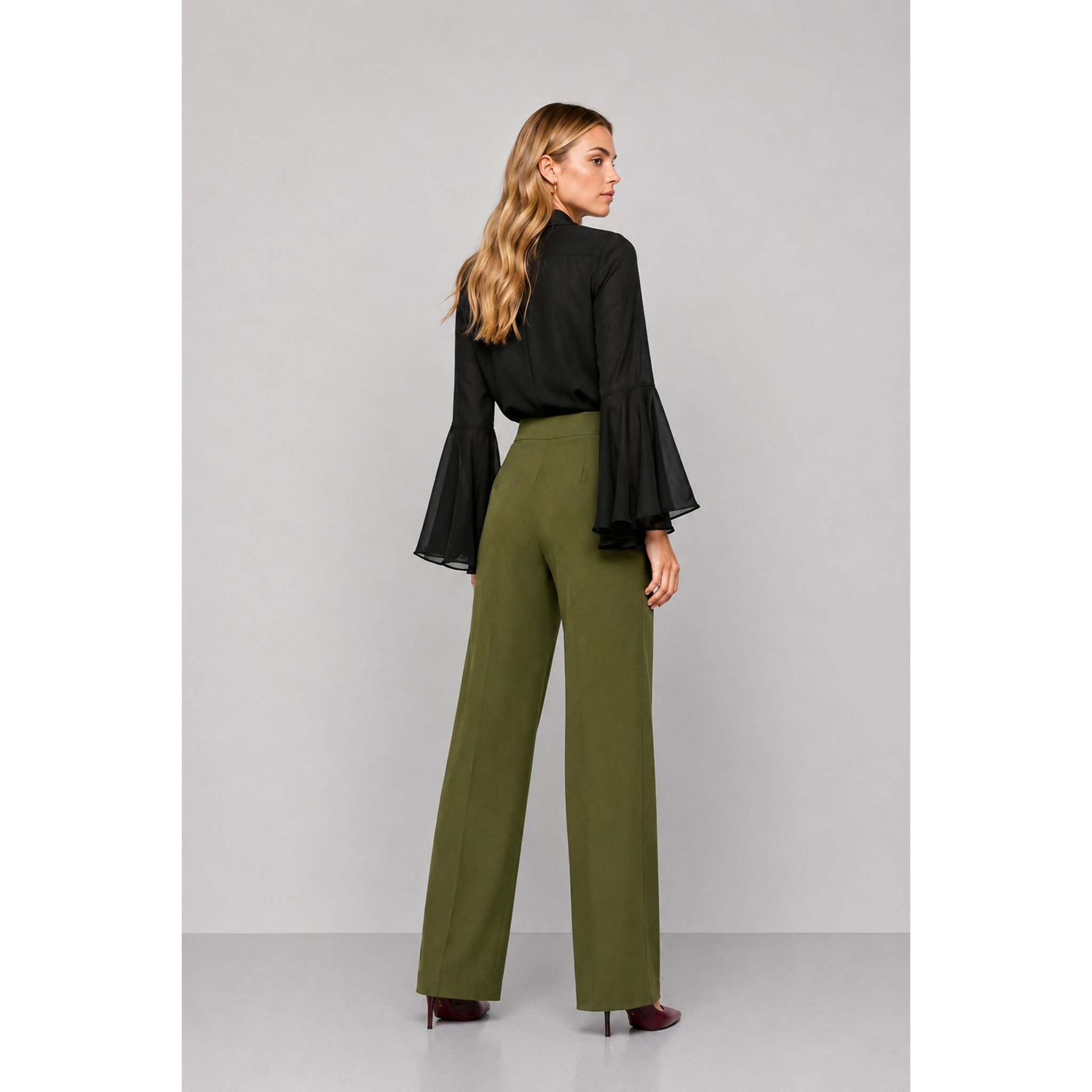 Kocca - Pantaloni sartoriali da donna a vita alta e gamba larga Donna