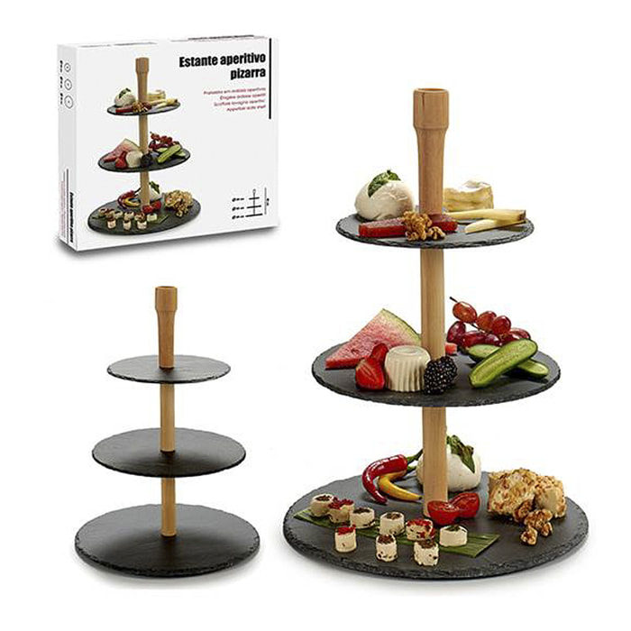 Scaffale a lavagna 3 piani rotondo.