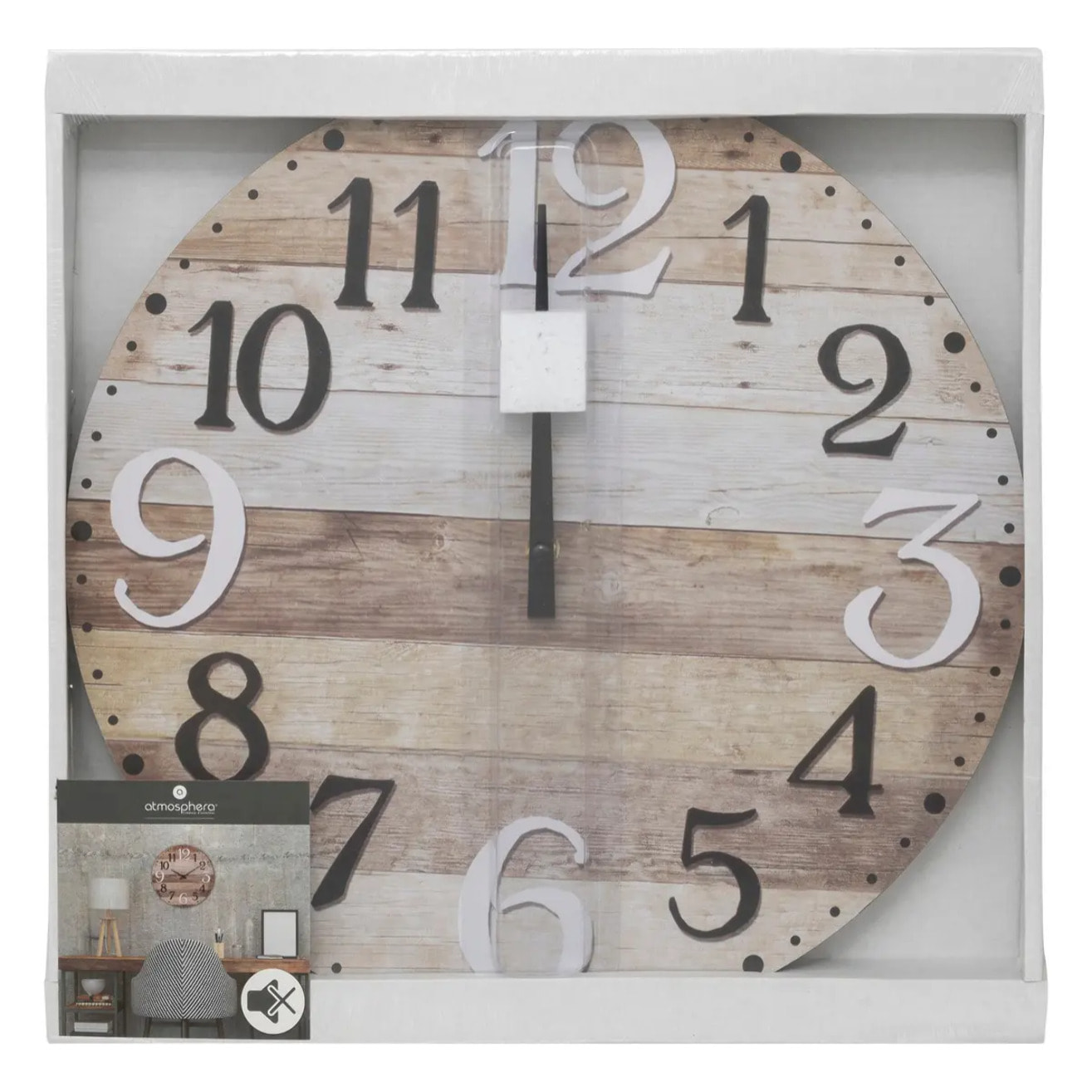 Horloge - bois - D38 cm