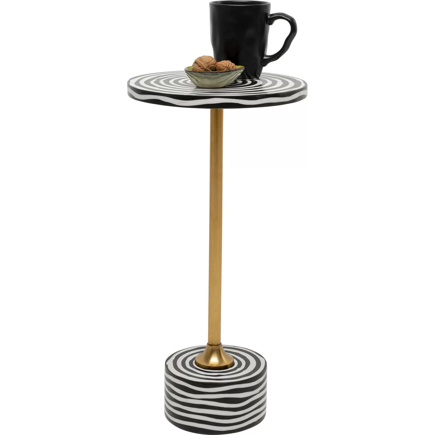 Table d'appoint Domero Swirl 25cm dorée Kare Design