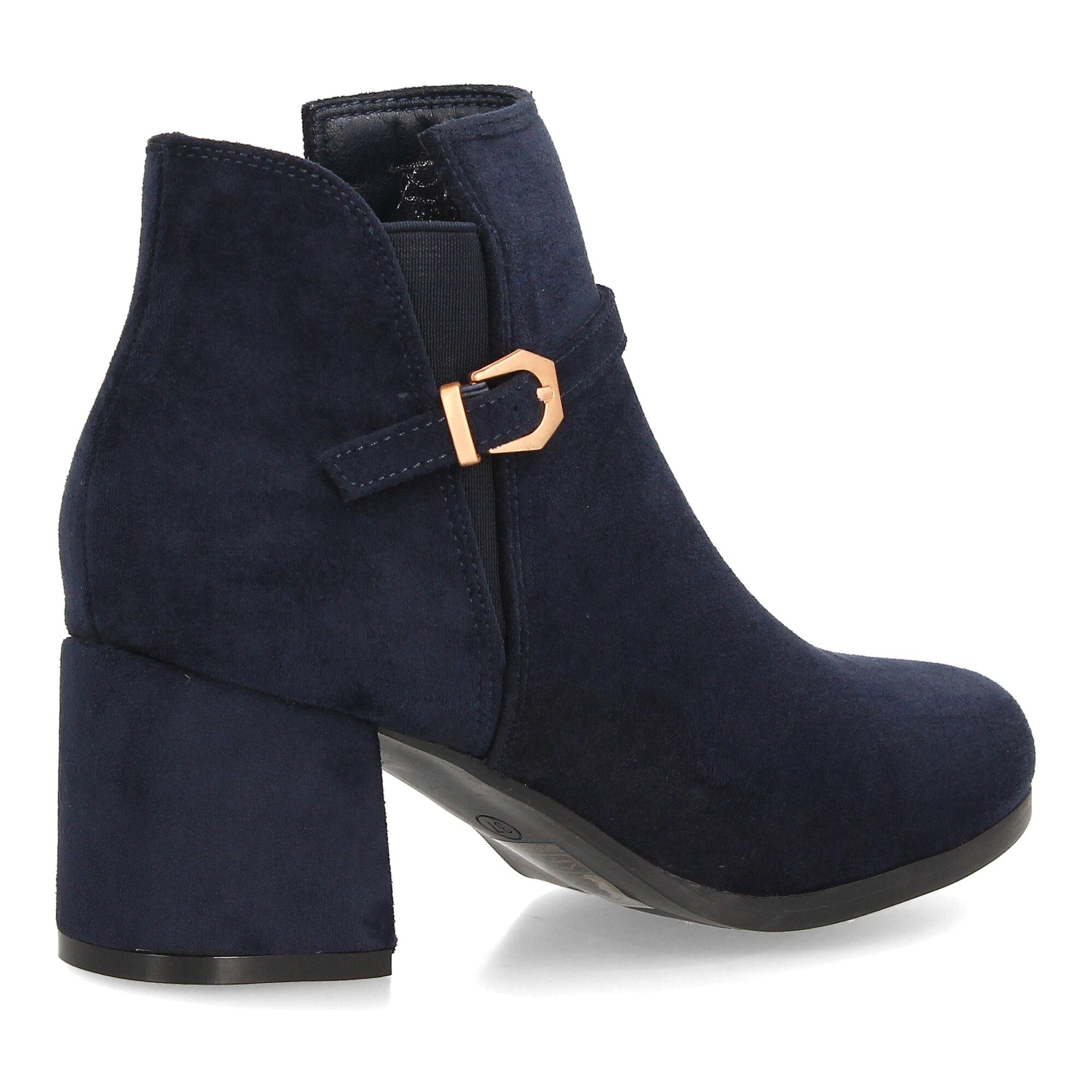 Botines elegantes con hebilla y tacon