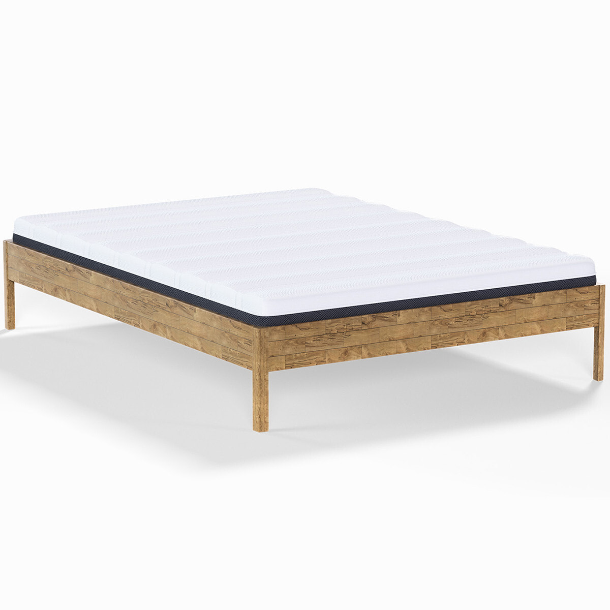 Pack lit en bois massif + Matelas ressorts et Mousse HR - AINA & HYGIOSPRING