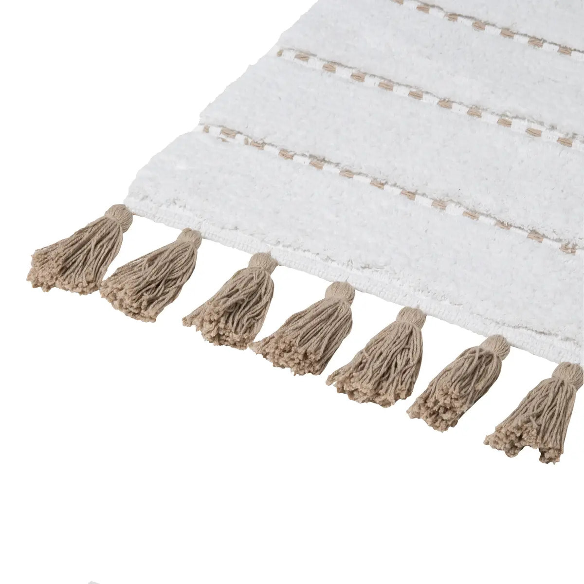 Tapis 50x75 cm Blanc Taupe Solar Power