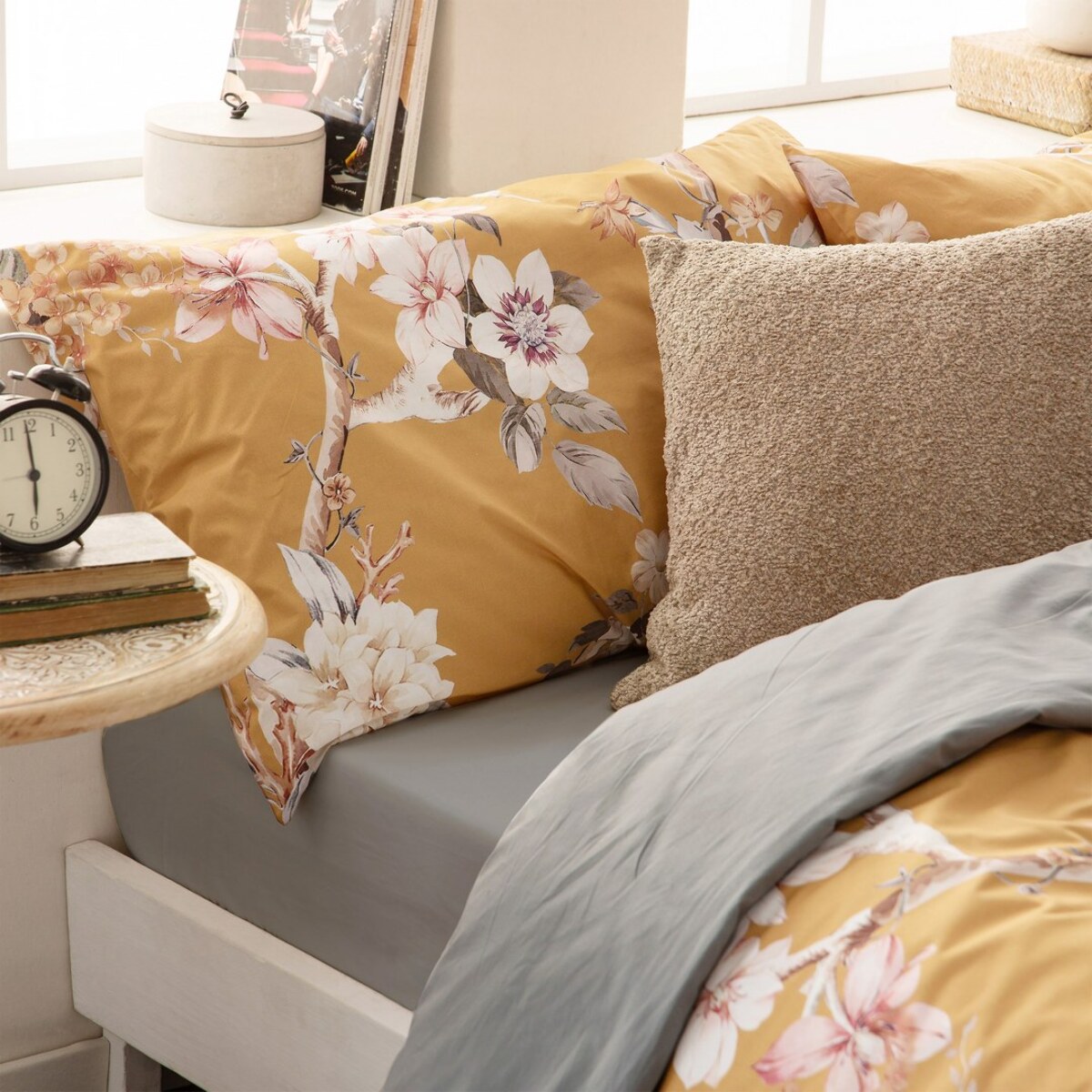 Housse de couette saori ocre